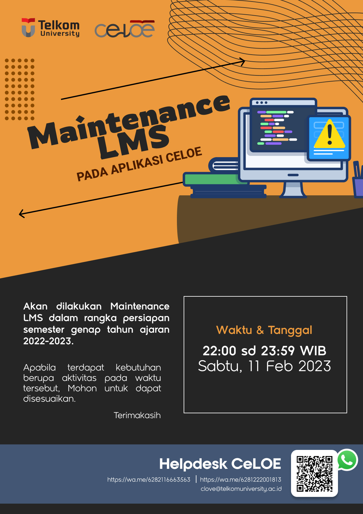 MAINTENANCE APLIKASI LMS